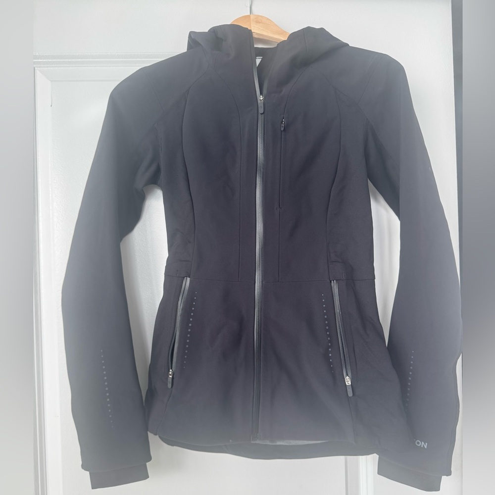 lululemon Hooded Jacket 2 black zip cross chill performance - Picture 5 of 7